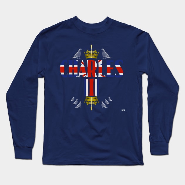 Charles’  III Coronation Long Sleeve T-Shirt by KateVanFloof